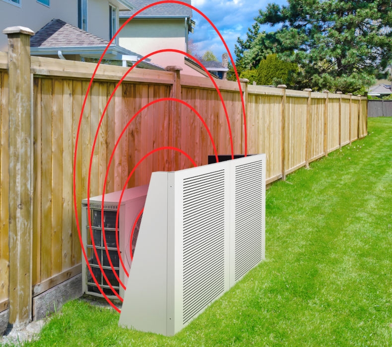Lärmschutzwand: Wärmepumpe im Garten - und trotzdem entspannte Nachbarn