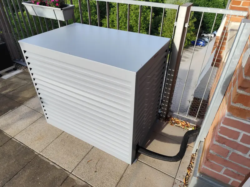 Einhausung Wärmepumpe: Modell 4 SEITEN