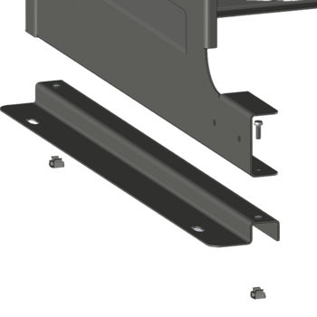 Réhausse et fixation au sol cache clim – kit complet 2 supports aluminium réversibles