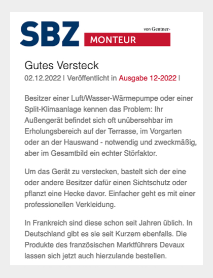 SBZ Monteur – Website